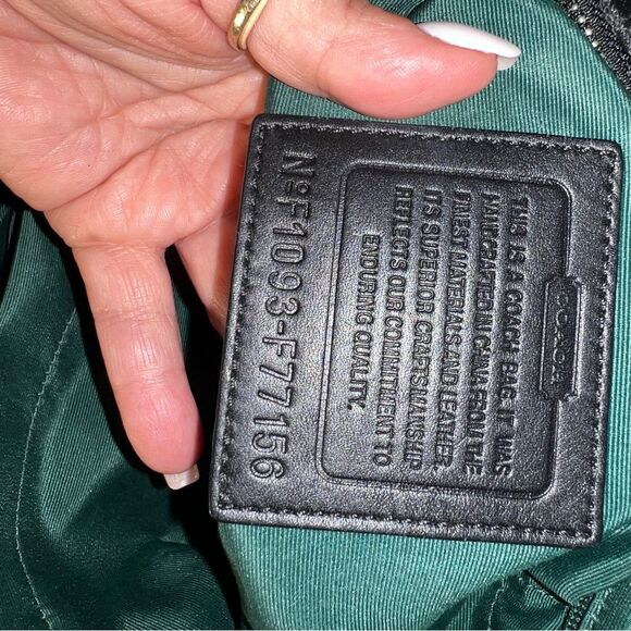 Coach Black Signature Handbag Tote Weekender Diaper Bag - #77156 - Picture 10 of 15